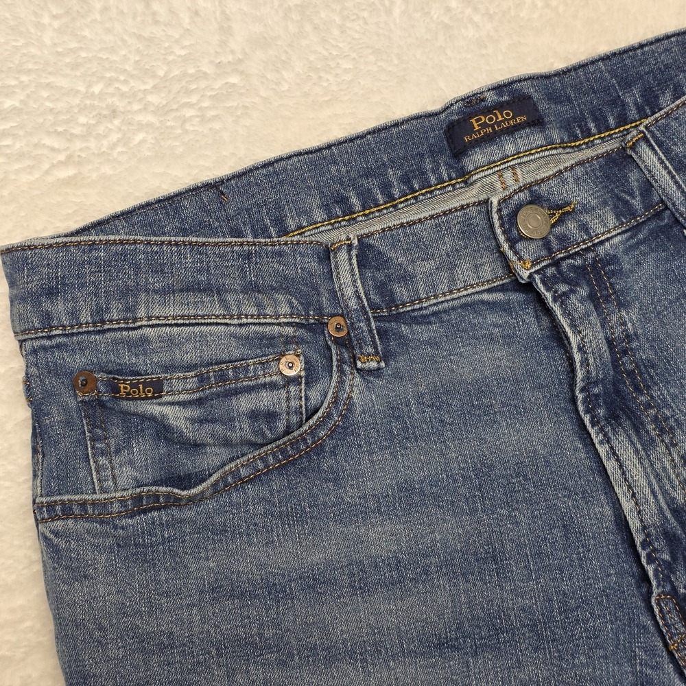 Polo Ralph Lauren Men's The Hampton Relaxed Straight Denim Jeans 36x32 Blue